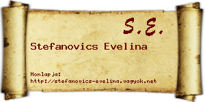 Stefanovics Evelina névjegykártya